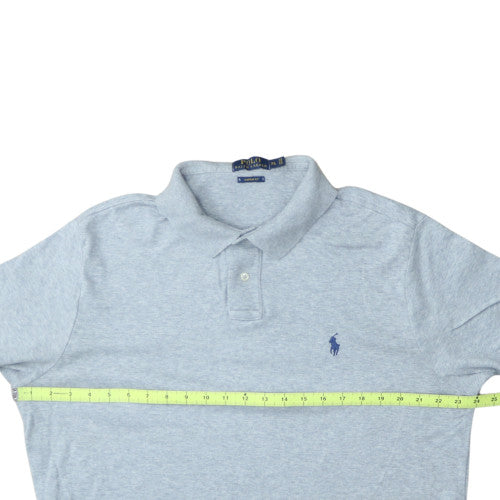 Ralph Lauren Men's Grey Custom Fit Cotton Polo Shirt XL