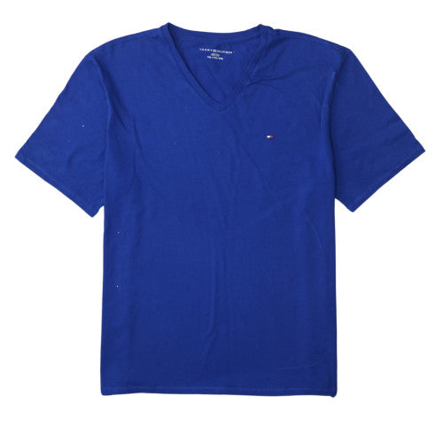 Tommy Hilfiger Men's Blue V-Neck Short Sleeve 2XL T-Shirt Jersey Cotton