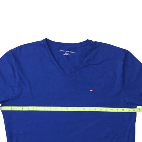 Tommy Hilfiger Men's Blue V-Neck Short Sleeve 2XL T-Shirt Jersey Cotton