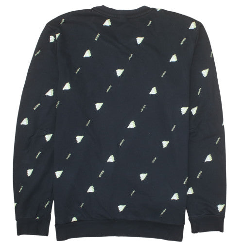 adidas Men's Black XL Crew Neck Graphic Print Sweatshirt