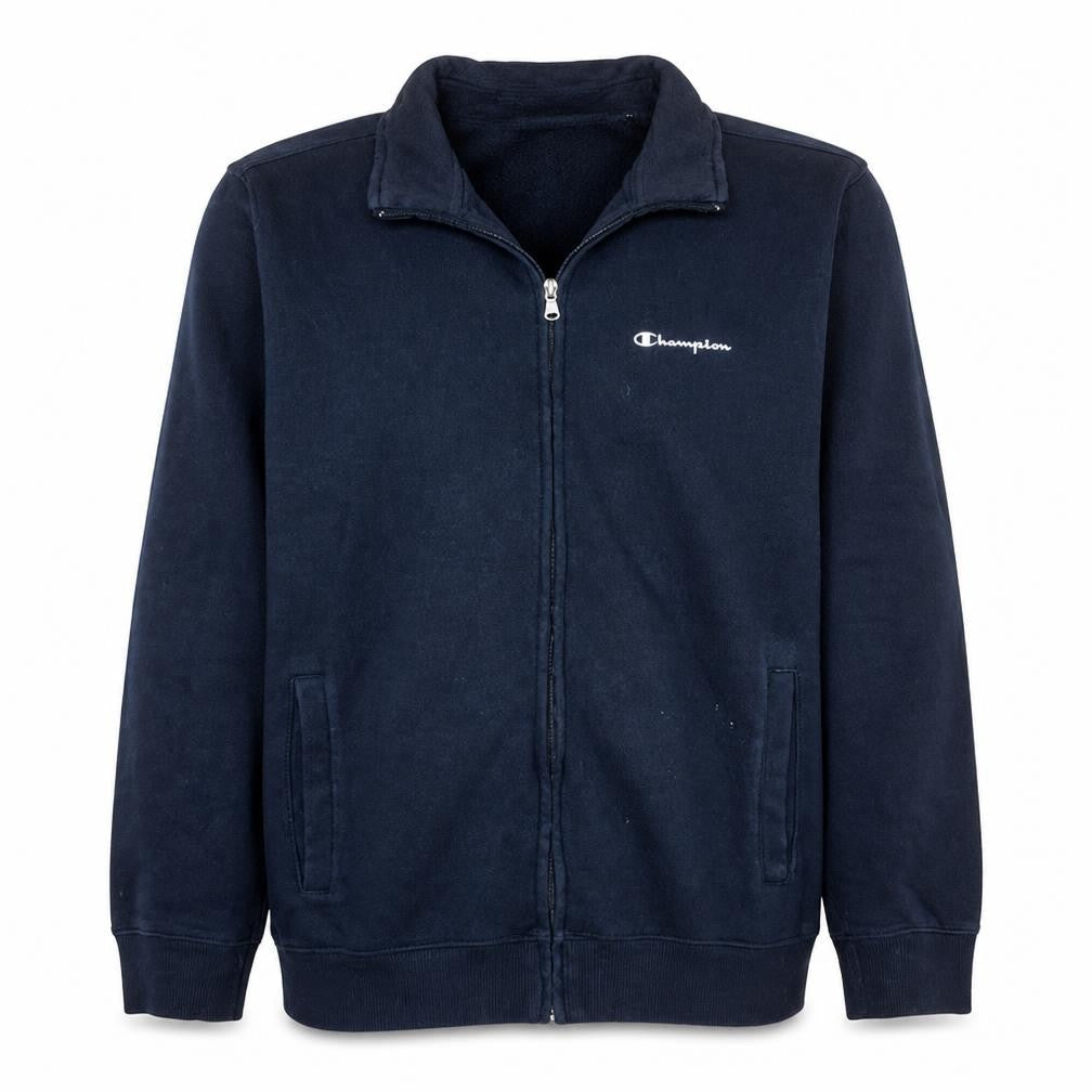 Champion Mens Blue Full Zip Fleece Sweatshirt Large