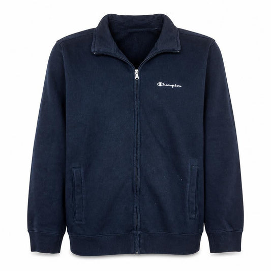 Champion Mens Blue Full Zip Fleece Sweatshirt Large