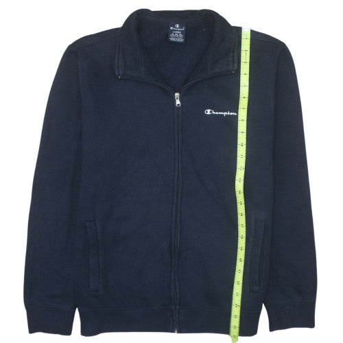 Champion Mens Blue Full Zip Fleece Sweatshirt Large