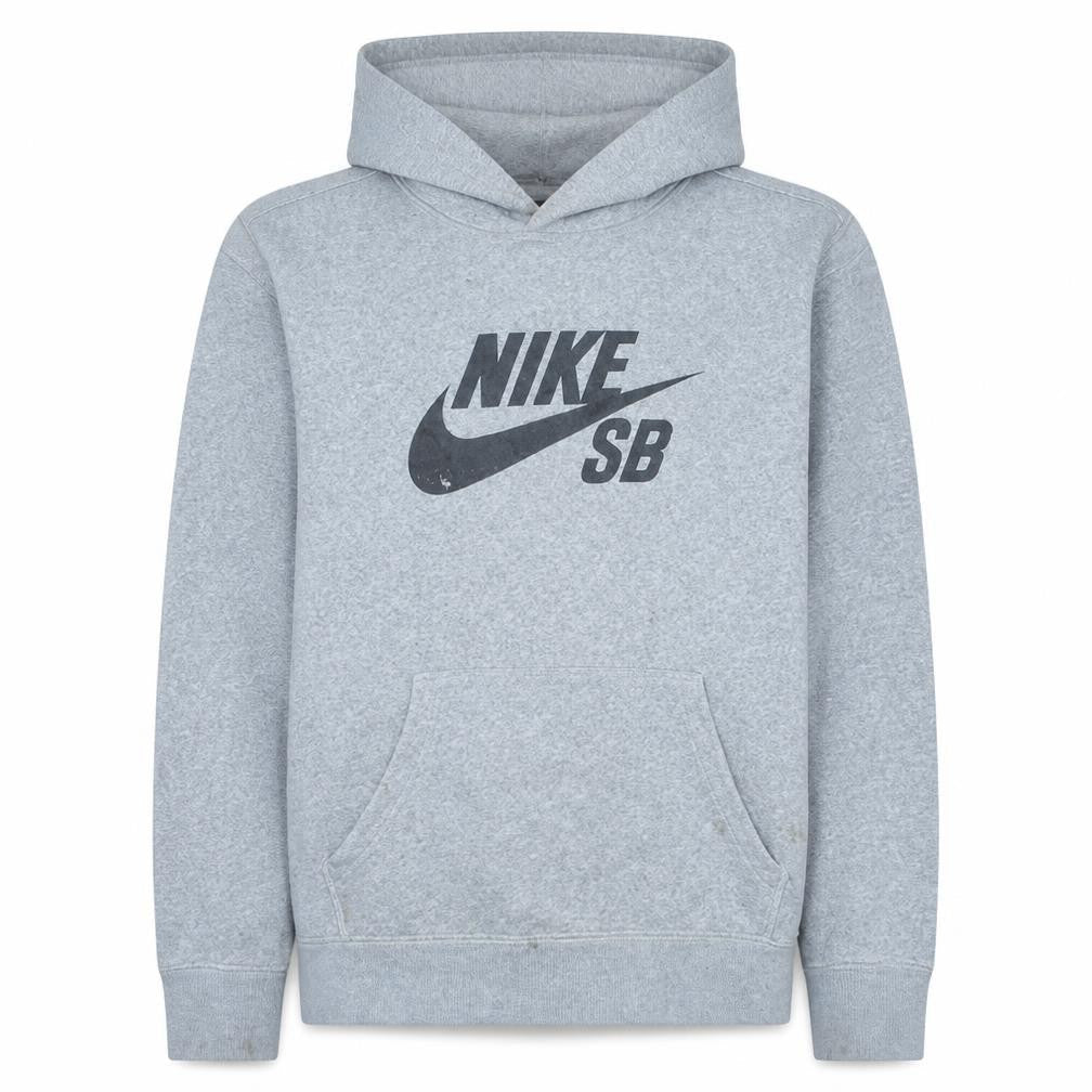 Nike SB Men's Grey Pullover Hoodie L Regular Fit Graphic Fleece