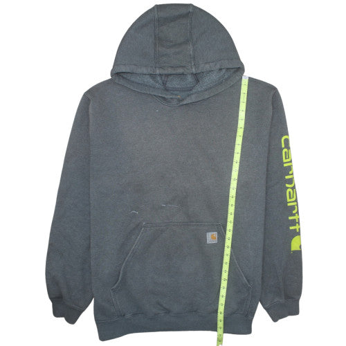 Carhartt Men's Grey 2XL Pullover Hoodie Workwear Logo Sweatshirt