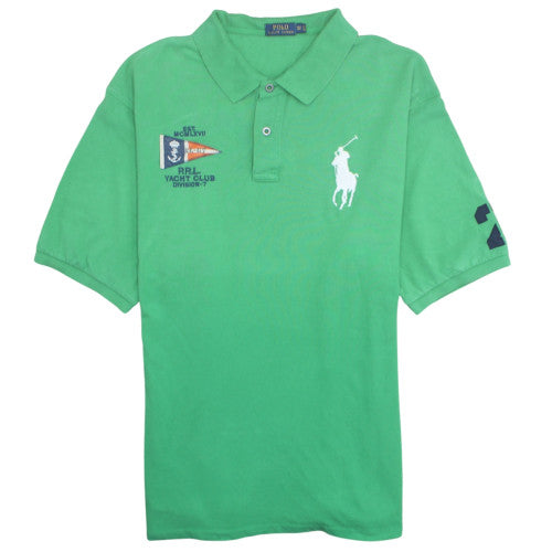 Ralph Lauren Men’s Green 3XLT Tall Cotton Polo Shirt Nautical Embroidered