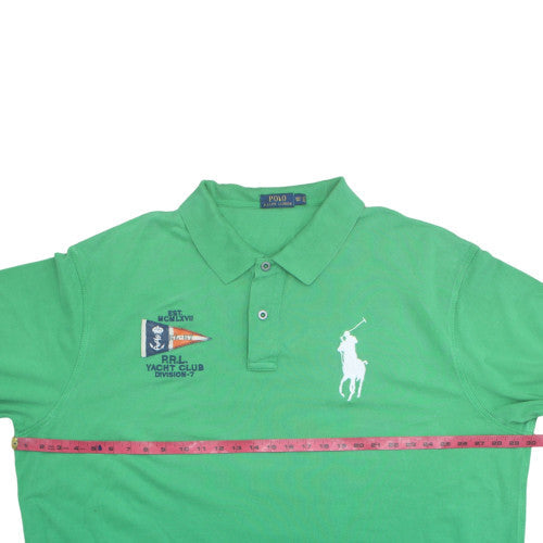 Ralph Lauren Men’s Green 3XLT Tall Cotton Polo Shirt Nautical Embroidered