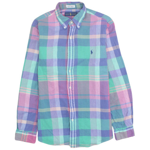 Ralph Lauren Men's Multicoloured Madras Check Cotton Button-Up Shirt M
