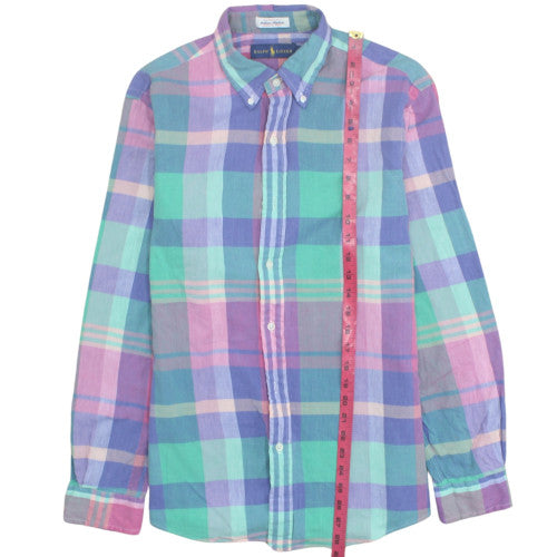 Ralph Lauren Men's Multicoloured Madras Check Cotton Button-Up Shirt M