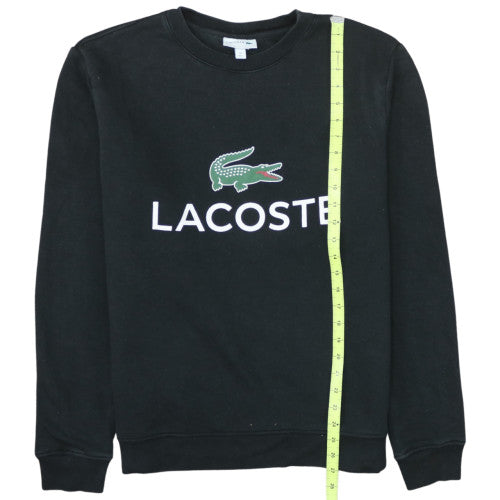 Lacoste Men's Black Logo Crew Neck Sweatshirt Size L