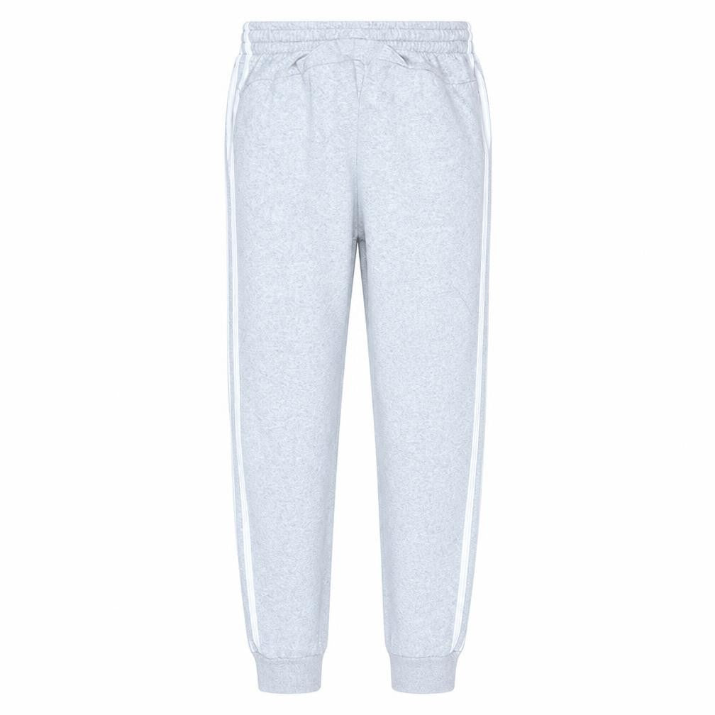 Adidas Men Grey Jogger Sweatpants Size M Regular Fit Side Stripe