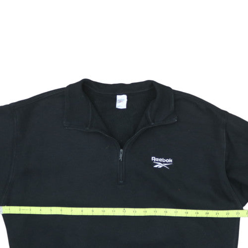 Reebok Men's Black 1/4 Zip Fleece Sweatshirt Size L