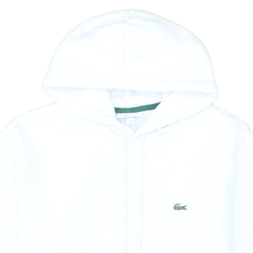 Lacoste Men's White Classic Fit Pullover Hoodie Size L