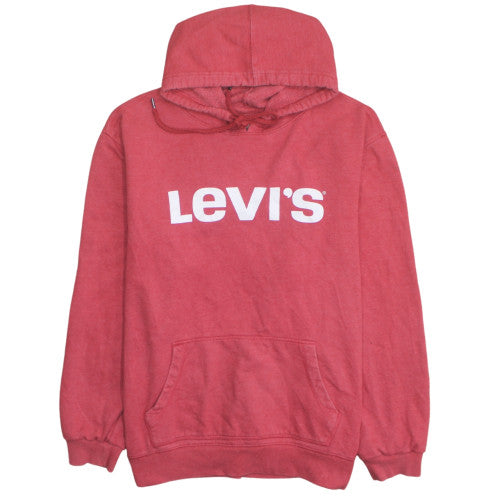 Levi's Men's Red Pullover Hoodie XL Logo Fleece Sweatshirt