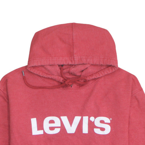 Levi's Men's Red Pullover Hoodie XL Logo Fleece Sweatshirt
