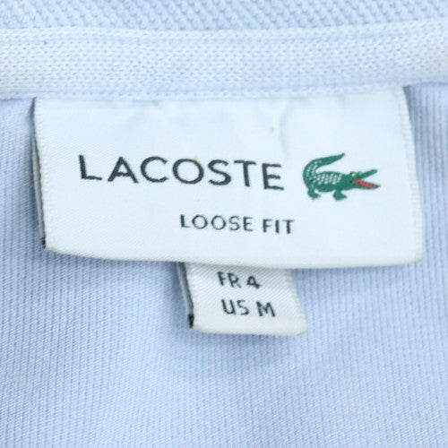 Lacoste Men's White Long Sleeve Polo Shirt Size M Loose Fit