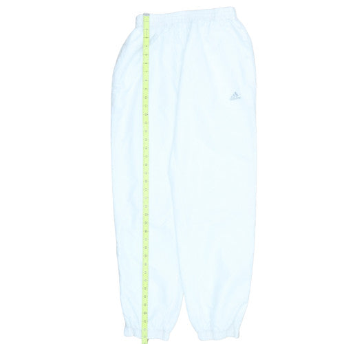 adidas Mens White Jogger Trousers Size M Elastic Waist Quick Dry