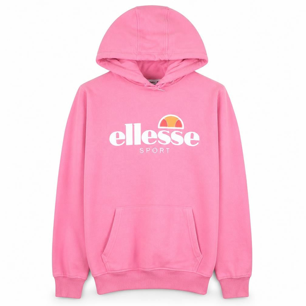 Ellesse Women Pink Pullover Hoodie Sweatshirt Size M Cotton Blend
