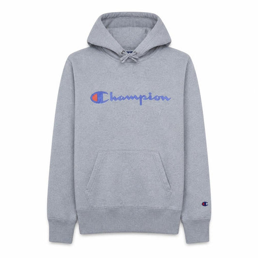 Champion Men's Grey Pullover Hoodie Small Sports Fleece