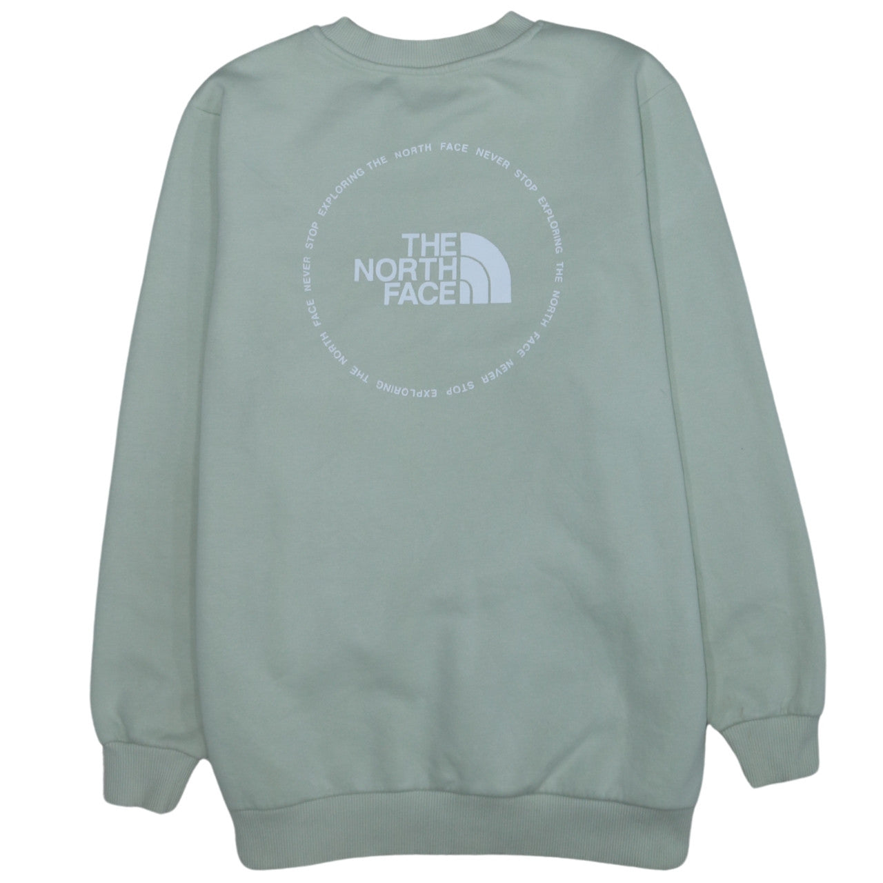 The North Face Womens Green Pullover Sweatshirt Size XL 1/4 Zip Logo