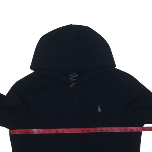 Ralph Lauren Mens Black Full Zip Hoodie Size M Fleece Logo Performance