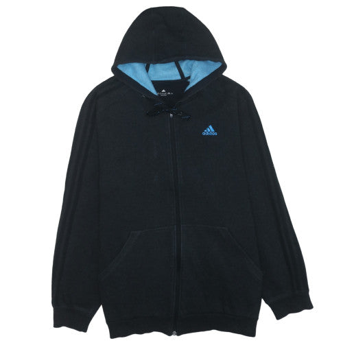 Adidas Men’s Black 2XL Full Zip Fleece Hoodie with Logo