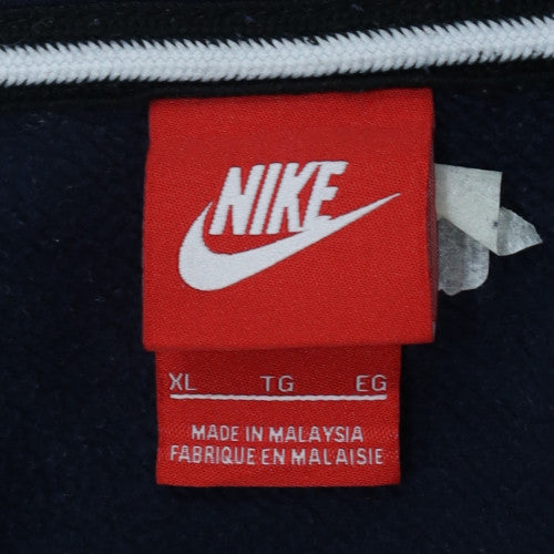 Nike Men's Blue XL Full Zip Hoodie Fleece Sweatshirt