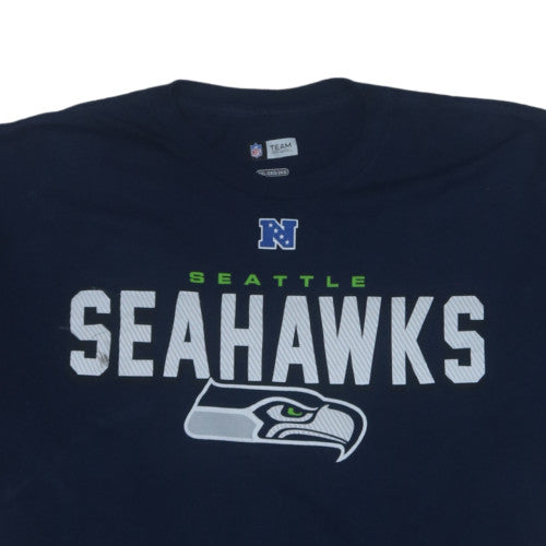 NFL Team Apparel Men's Blue 2XL Seattle Seahawks Graphic T-Shirt
