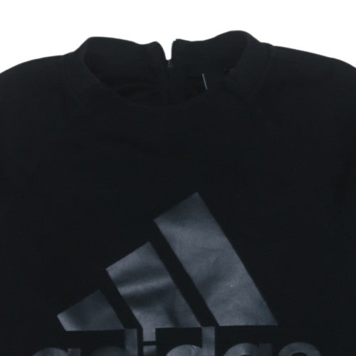 Adidas Women's Black Pullover Sweatshirt Size L Crew Neck Logo Sportswear