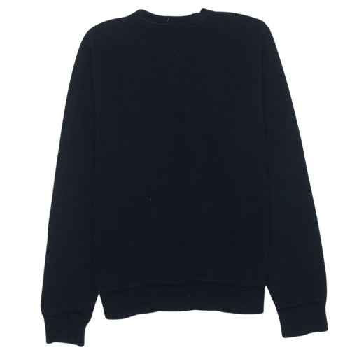 Tommy Hilfiger Men's Black Embroidered Logo Crew Neck Sweatshirt M