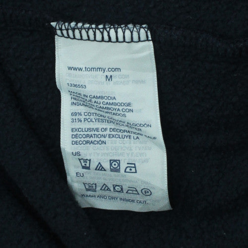 Tommy Hilfiger Men's Black Embroidered Logo Crew Neck Sweatshirt M