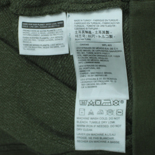 Levi's Men's Green Crew Neck Pullover Sweatshirt Size L