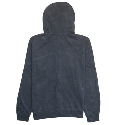 Diesel Men's Black Full Zip Hoodie 2XL Hooded Ring Spun Sweatshirt