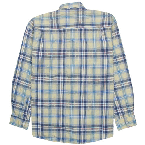 Tommy Hilfiger Men's Blue Check Long Sleeve Cotton Shirt 2XL