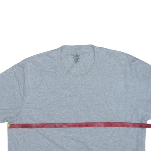 Nautica Men's Grey XL Classic Crew Neck Cotton Blend T-Shirt