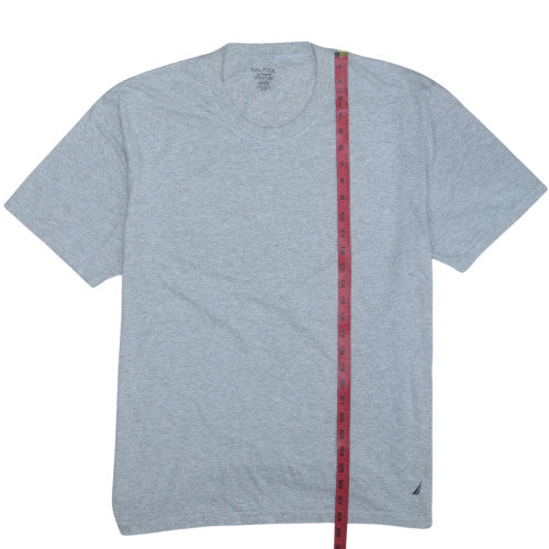 Nautica Men's Grey XL Classic Crew Neck Cotton Blend T-Shirt