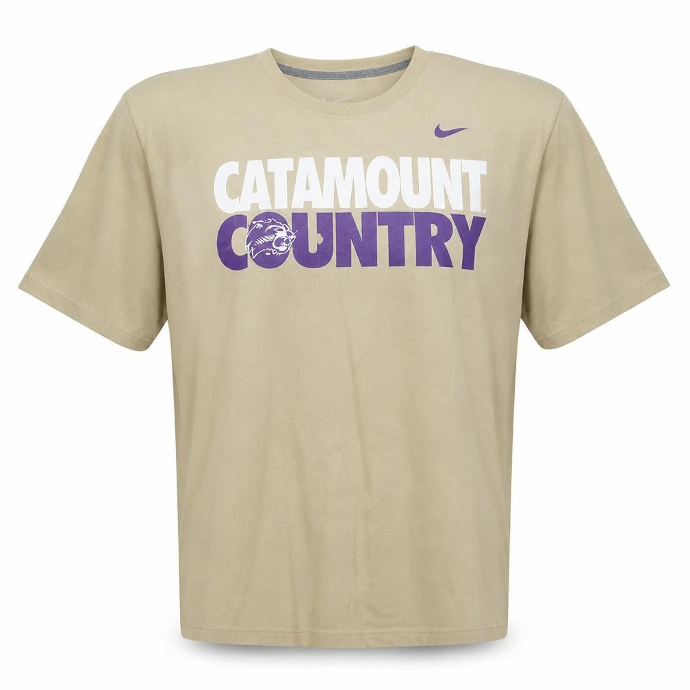 Nike Mens Beige Catamount Country Graphic T-Shirt XXL Regular Fit