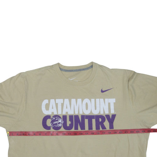Nike Mens Beige Catamount Country Graphic T-Shirt XXL Regular Fit