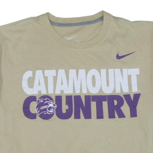 Nike Mens Beige Catamount Country Graphic T-Shirt XXL Regular Fit