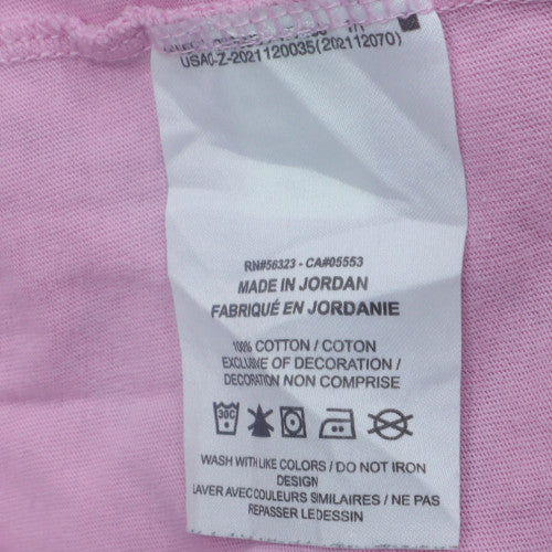Nike Women Pink Basic Cotton Short Sleeve T-Shirt XL