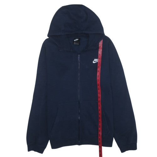 Nike Men's Blue Full Zip Hoodie L Fleece Sweatshirt