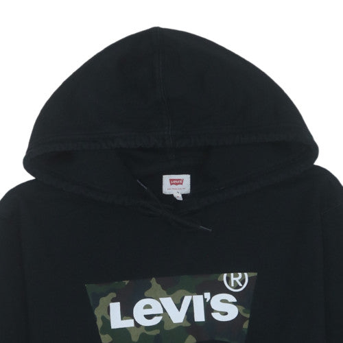 Levi's Men's Black Camouflage Logo Pullover Hoodie - Size M