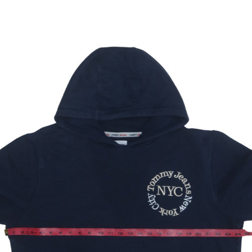 Tommy Jeans Men's Blue 2XL Pullover Hoodie NYC Logo Sweatshirt