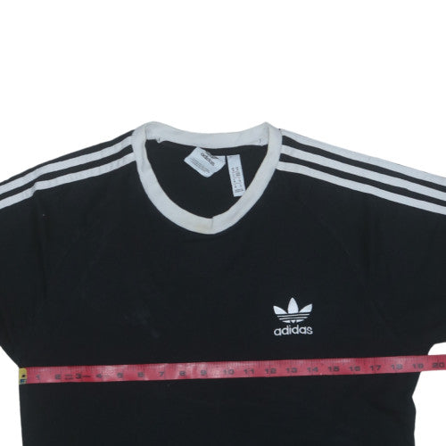 Adidas Men's Black Crew Neck Short Sleeve T-Shirt M Sports Style
