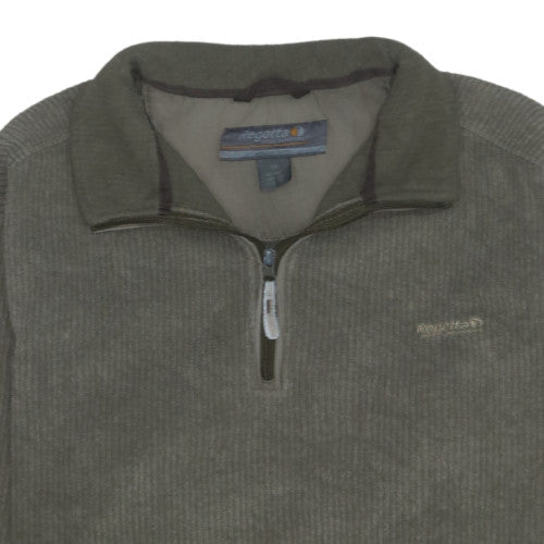 Regatta Mens Green Fleece 1/2 Zip Pullover Sweatshirt M
