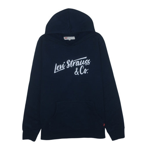 Levi's Men's Blue Pullover Hoodie XL Graphic Logo Fleece