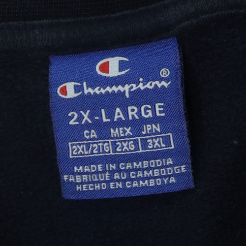 Champion Men's Black 2XL Pullover Logo Sweatshirt