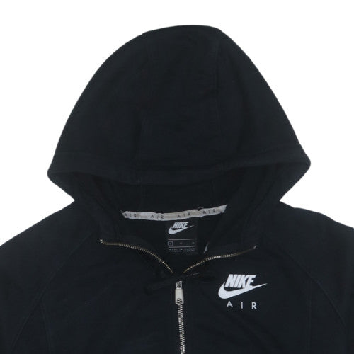 Nike Air Womens Black Full Zip Hoodie L Cotton Blend
