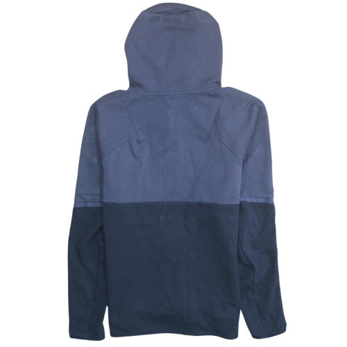Adidas Men's Blue Full Zip Hoodie Size L Hooded Fleece Sweatshirt