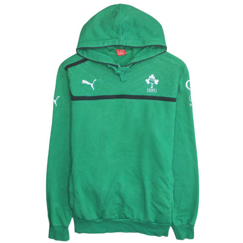 Puma IRFU Men Green Pullover Hoodie 2XL Rugby Sportswear